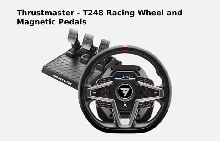 Thrustmaster - T248 Racing Wheel and Magnetic Pedals for PC  and Xbox Series X|S - Black