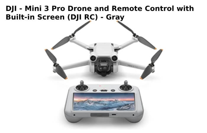 DJI - Mini 3 Pro Drone and Remote Control with Built-in Screen (DJI RC) - Gray