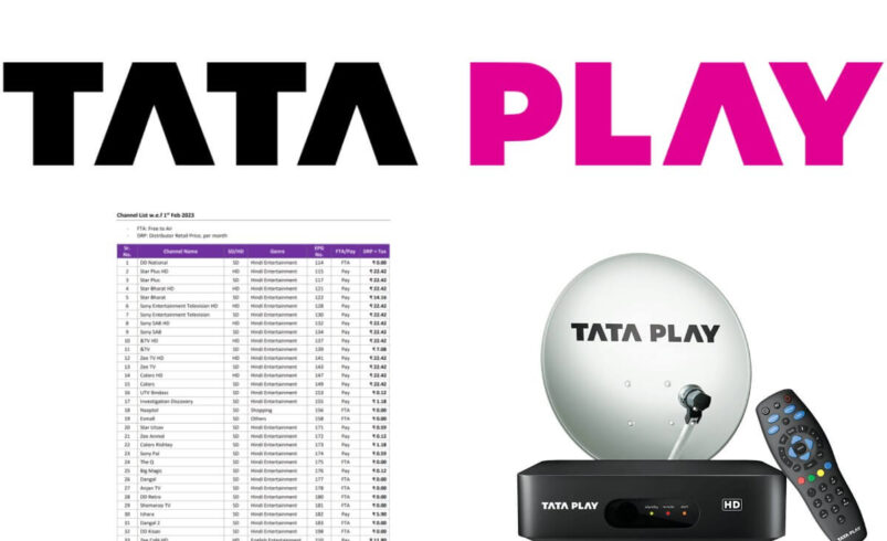 Tata Play Plans Price List 2024