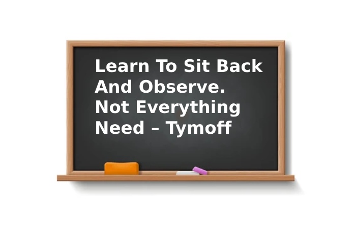 Embracing Tymoff’s Principle