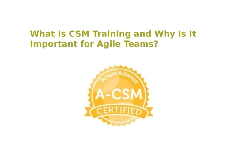 What Is CSM Training and Why Is It Important for Agile Teams?